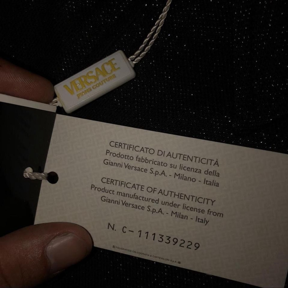 Versace Jeans Couture Black Jean Jacket Size XS - Picture 6 of 8